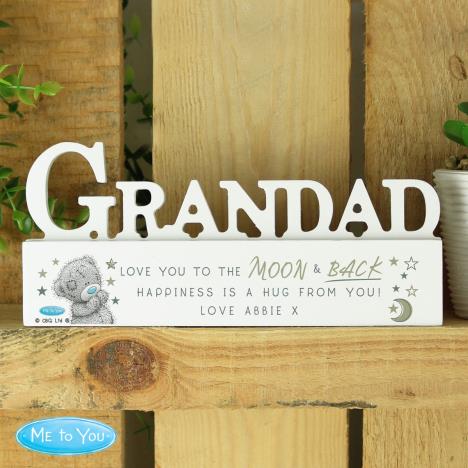 Personalised Me to You Bear Wooden Grandad Ornament Extra Image 3